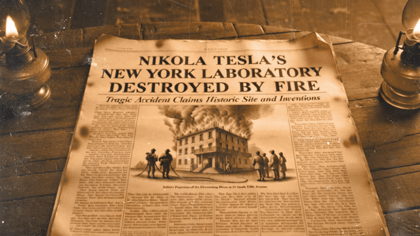 newspaper headline reporting Nikola Tesla death 1943
